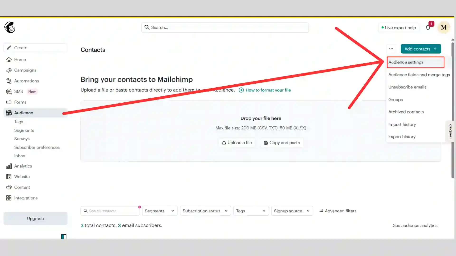 Mailchimp Audience ID